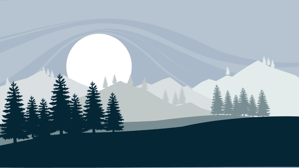 Mountain Trees Background Template