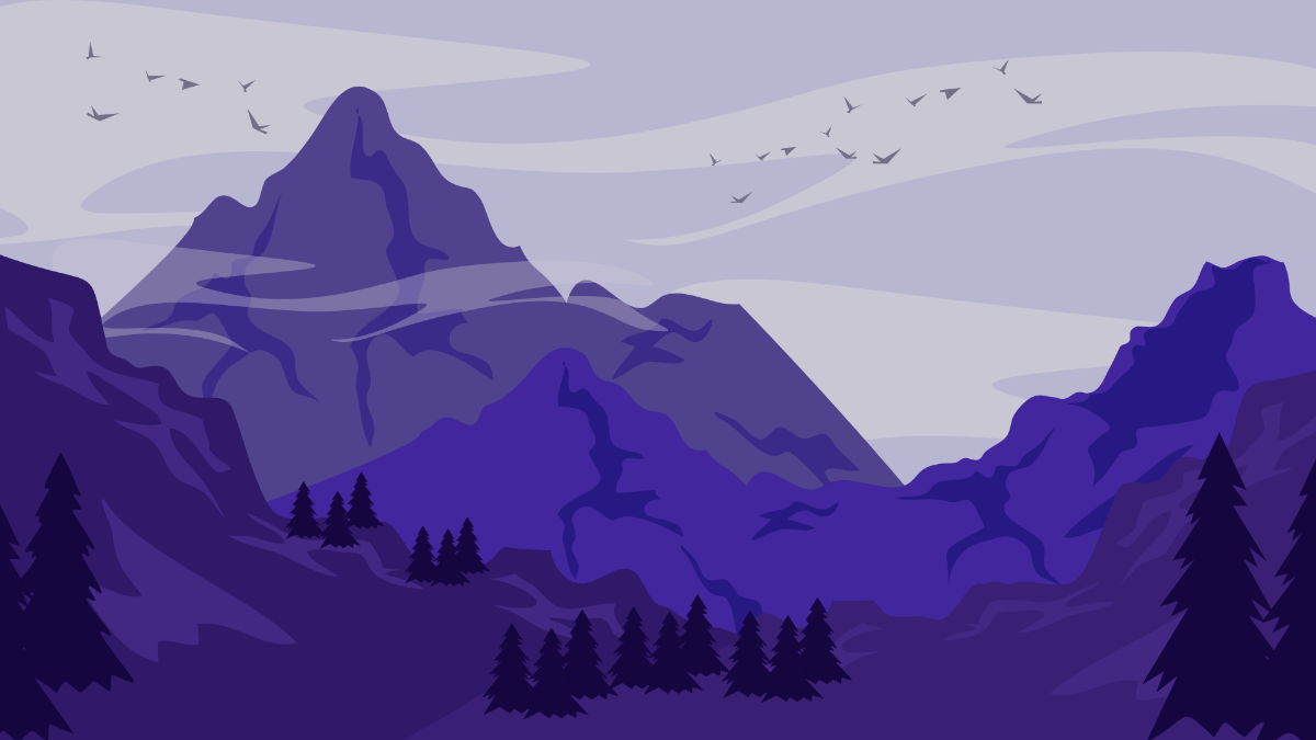Purple Mountains Background Template