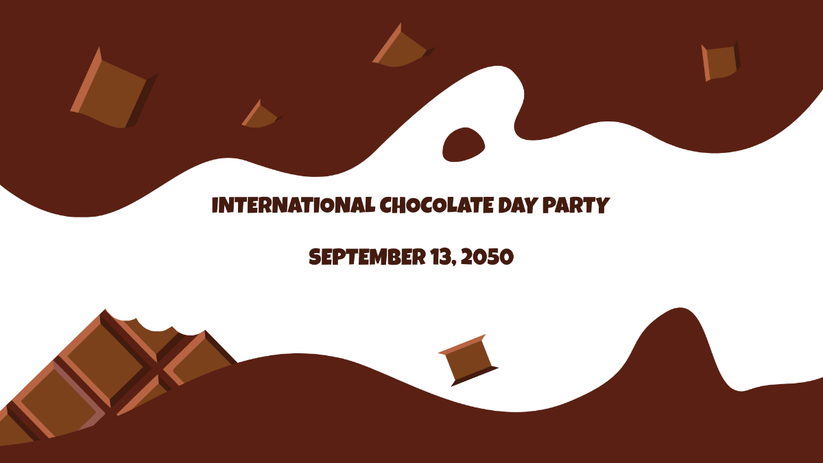 Free International Chocolate Day Invitation Background Template