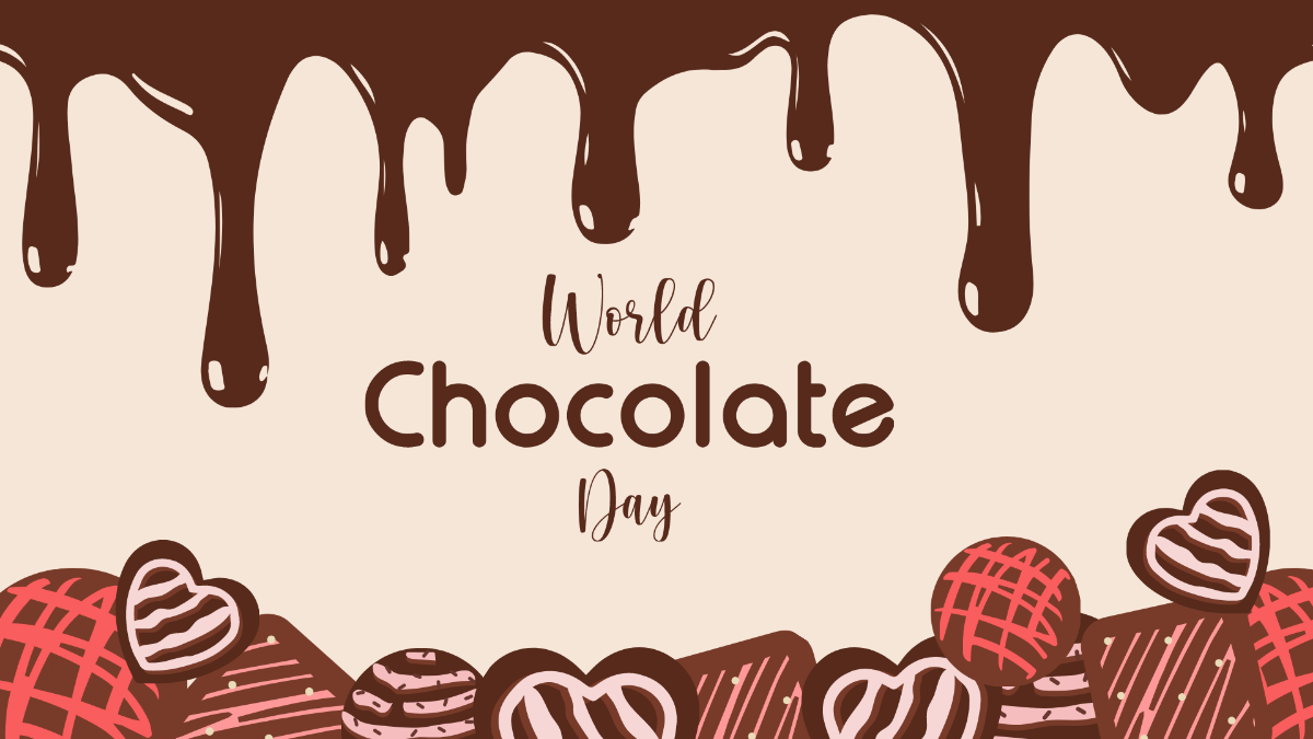 Free International Chocolate Day Background Template