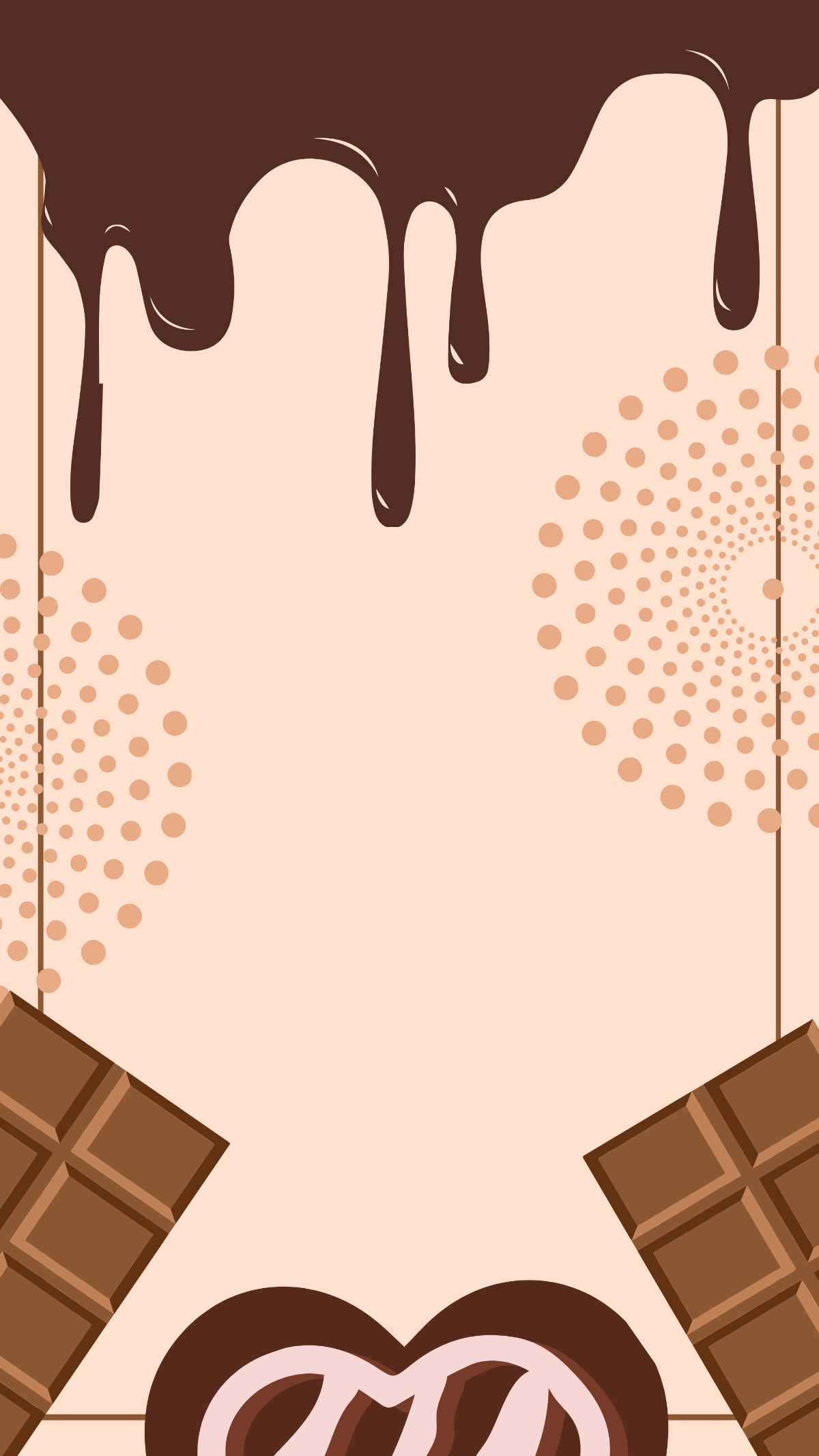 International Chocolate Day iPhone Background Template