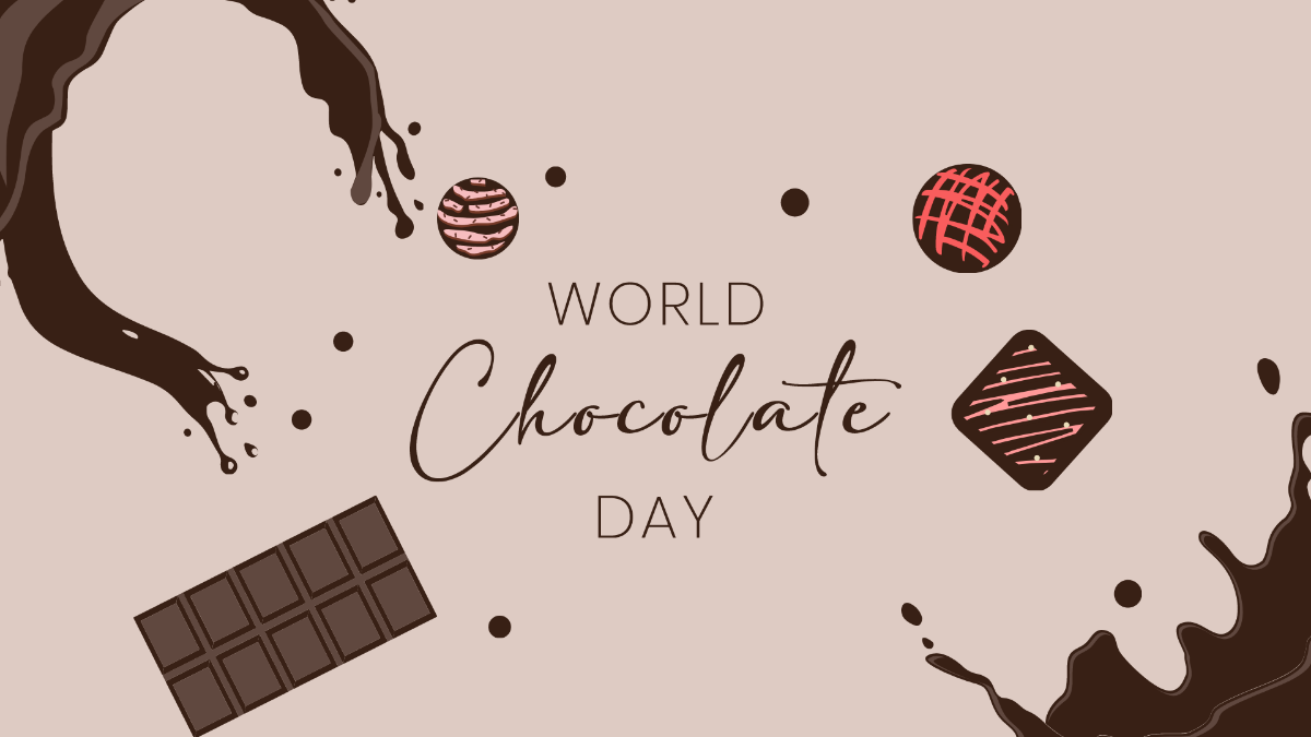 International Chocolate Day Vector Background Template