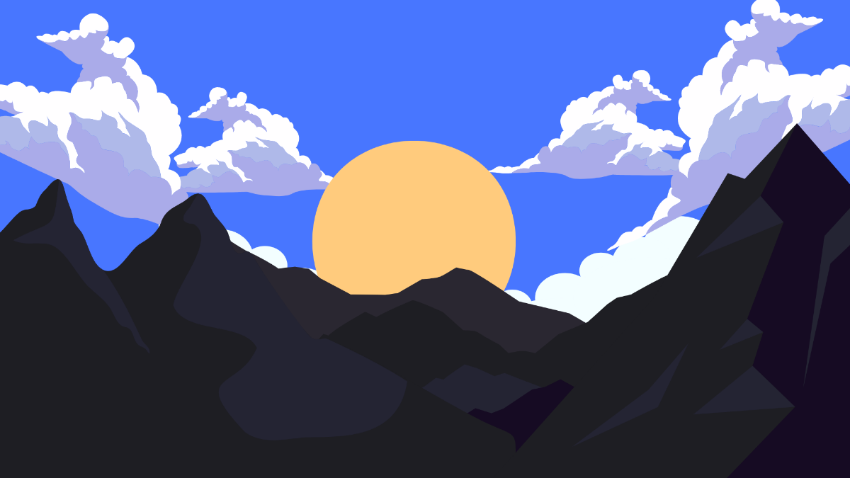 Free Black Mountain Background Template