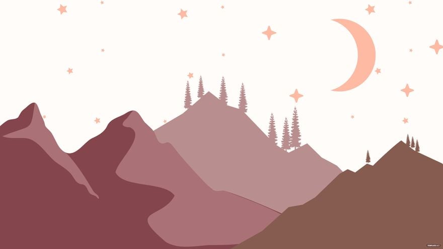 Free Boho Mountain Background in Illustrator, EPS, SVG, JPG, PNG