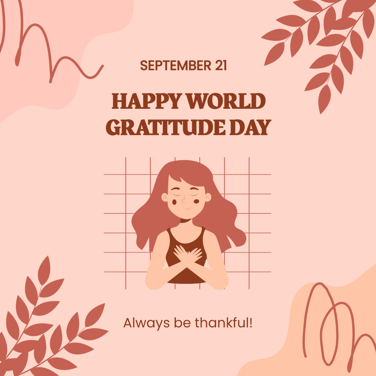 World Gratitude Day Whatsapp Post Template