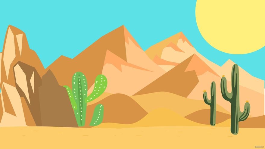 Desert Mountain Background in Illustrator, EPS, SVG, JPG, PNG