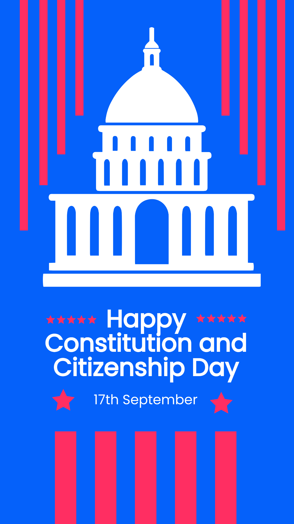 Constitution and Citizenship Day WhatsApp Post  Template