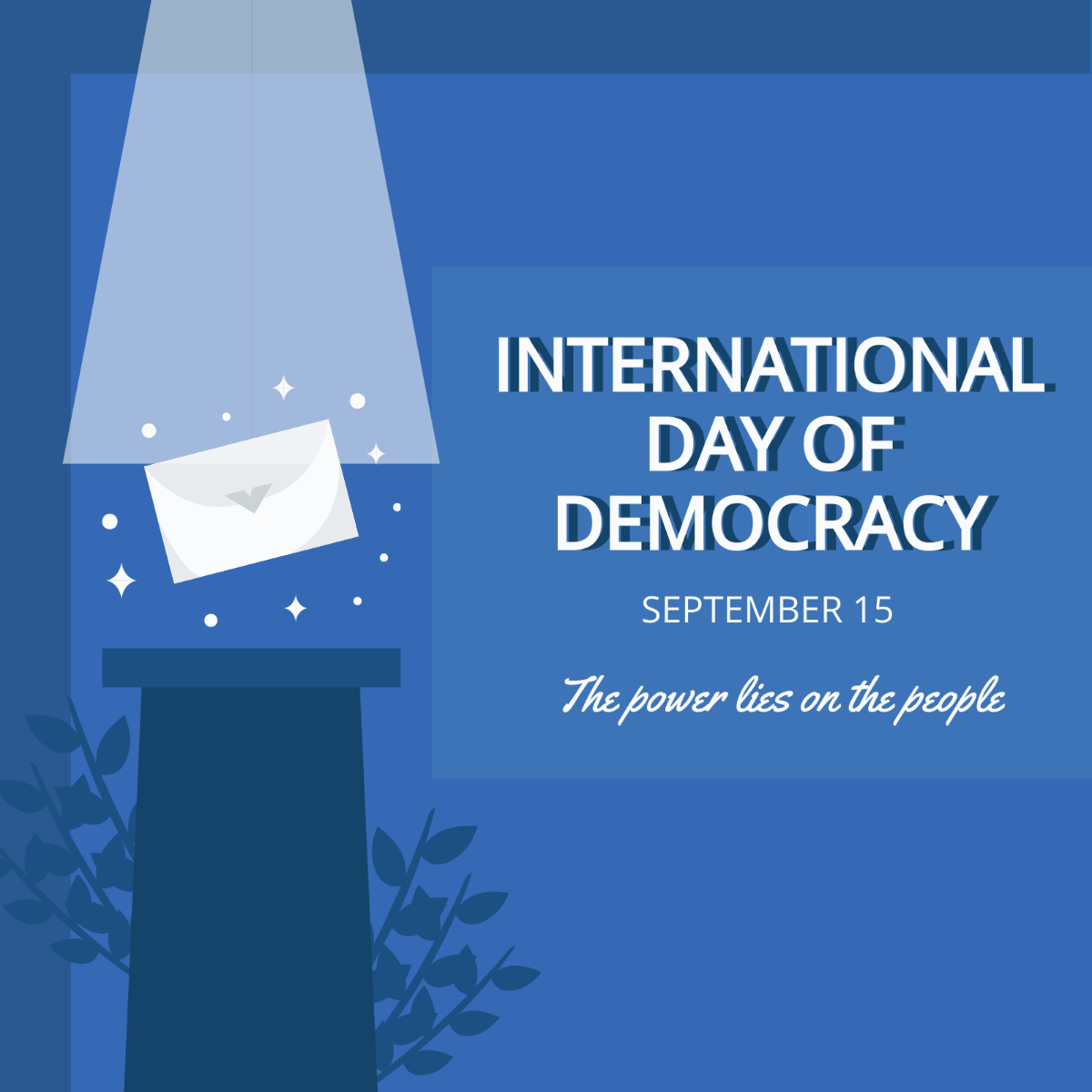 International Day of Democracy Whatsapp Post Template