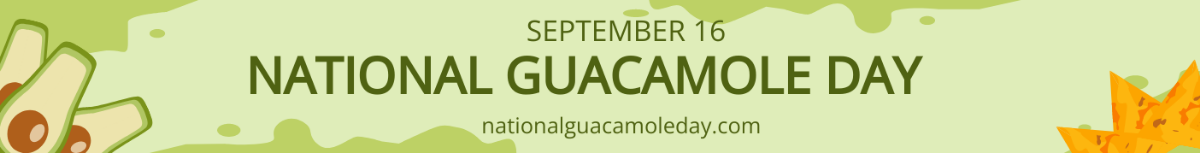 National Guacamole Day Website Banner Template