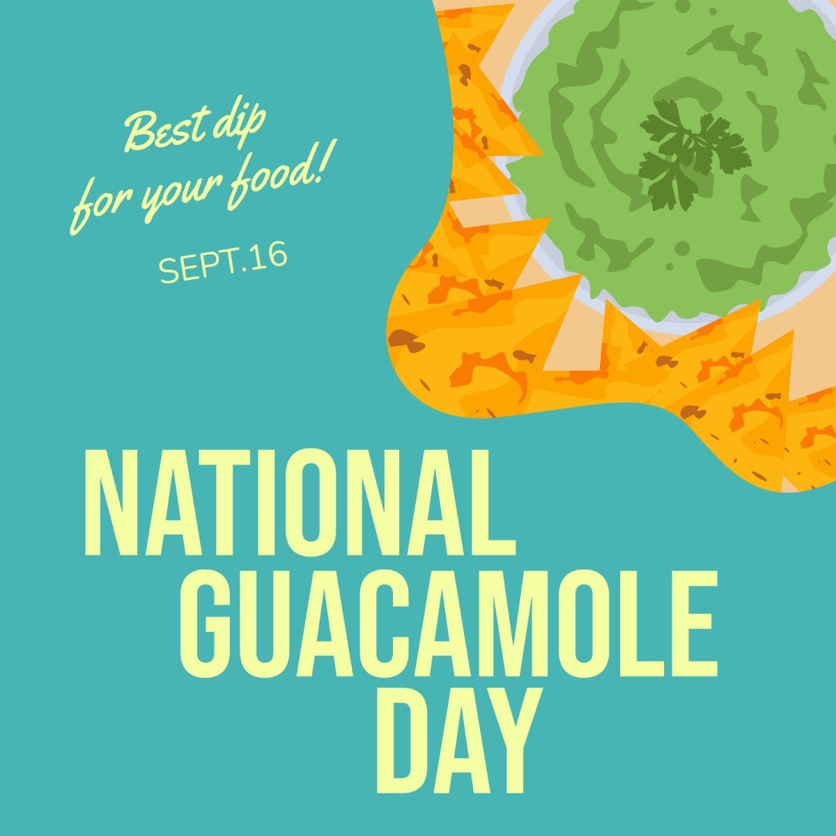 National Guacamole Day Whatsapp Post Template