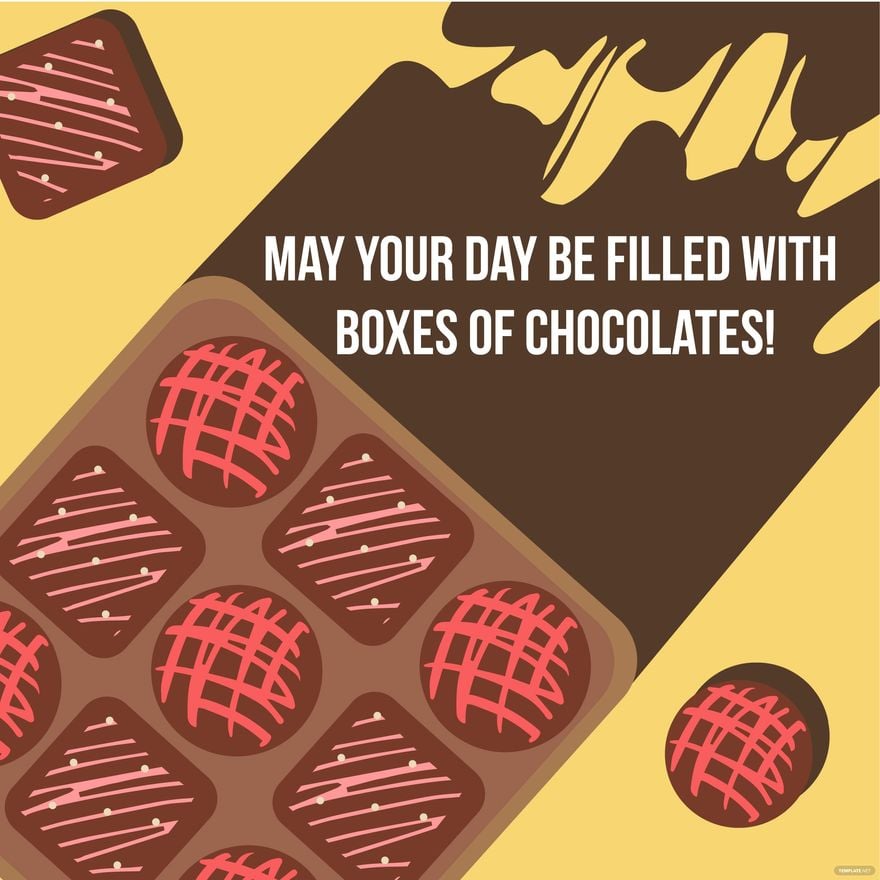 International Chocolate Day Wishes Vector