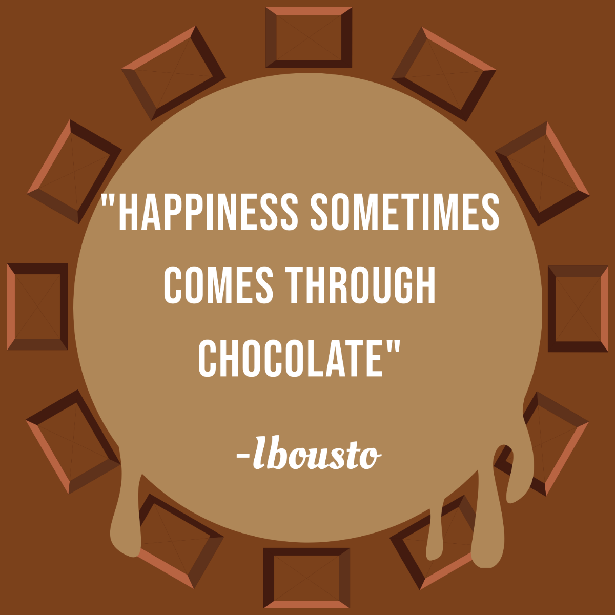 International Chocolate Day Quote Vector