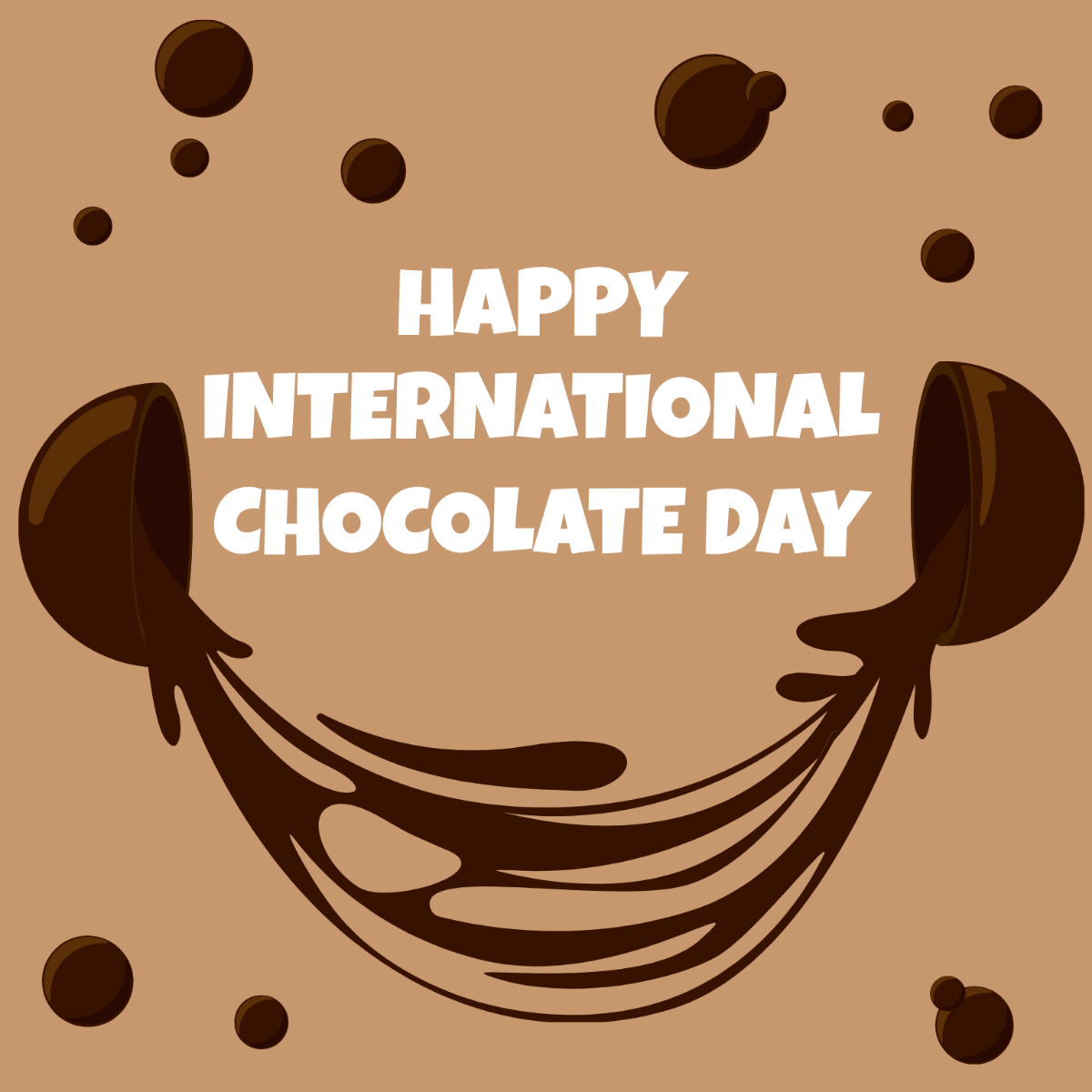 Free International Chocolate Day Flyer Vector Template