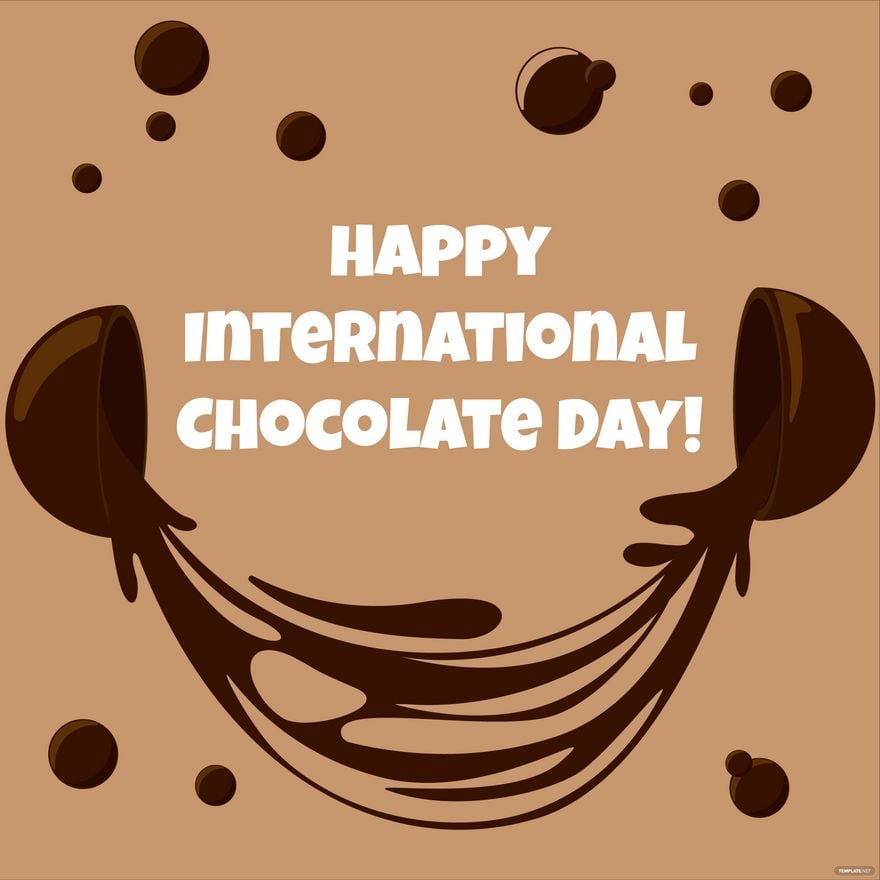 International Chocolate Day Flyer Vector