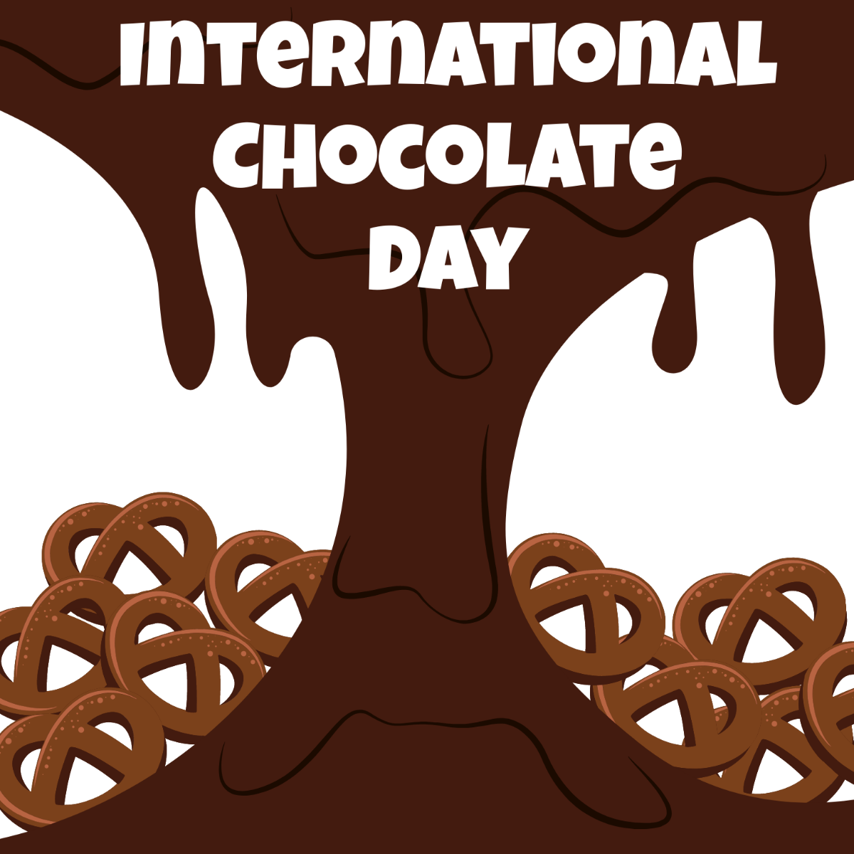 International Chocolate Day Clipart Vector Template