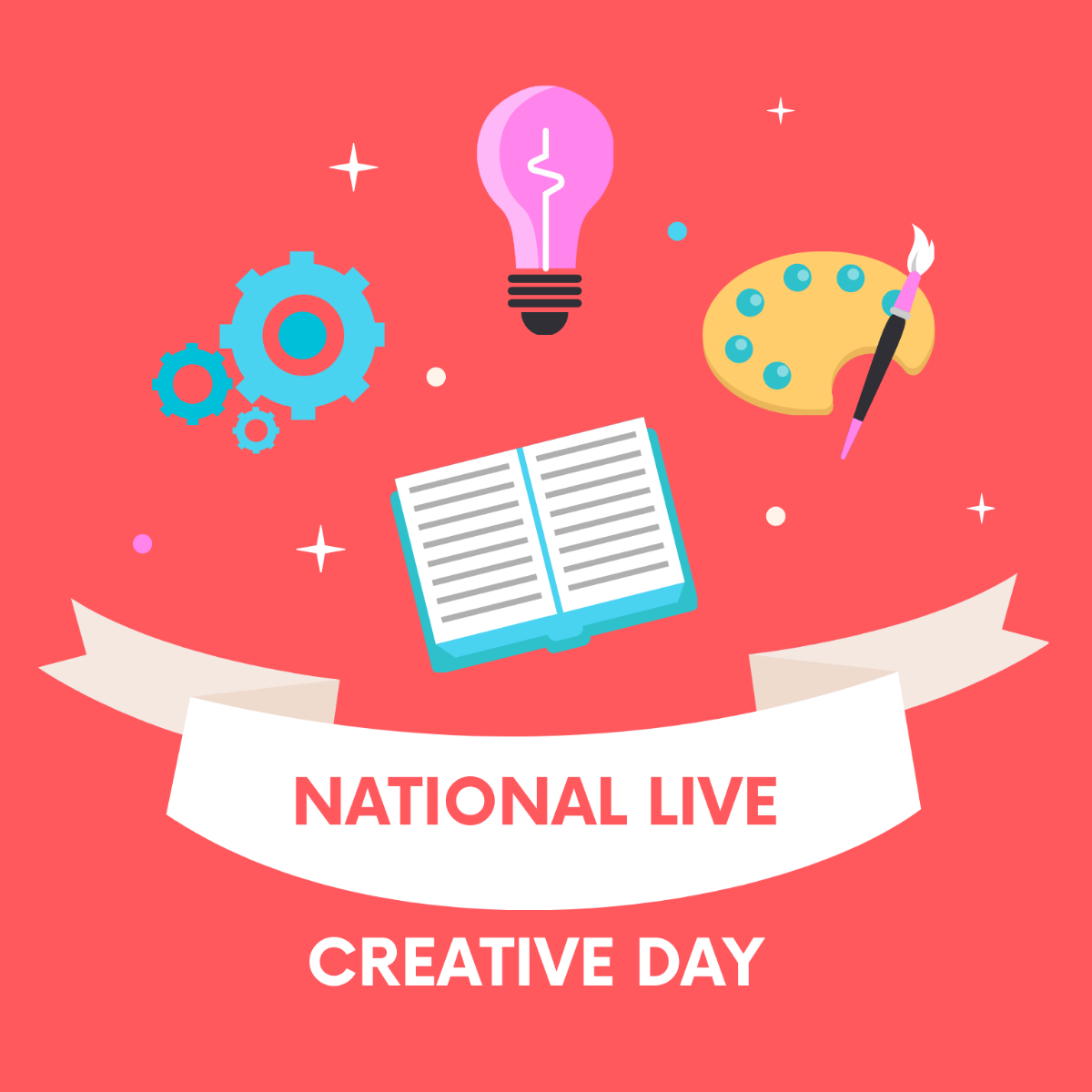 National Live Creative Day Vector Template