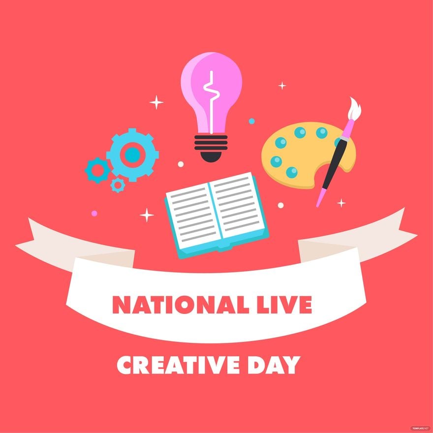 National Live Creative Day Vector