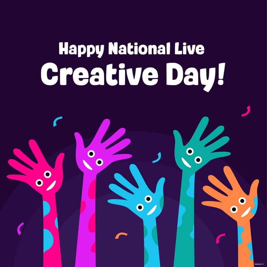 National Live Creative Day Poster Vector