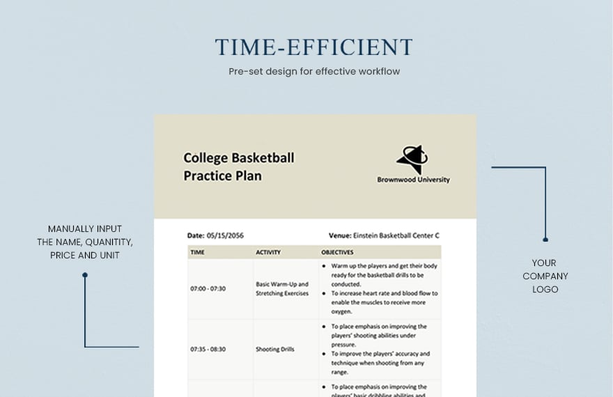 College Basketball Practice Plan
