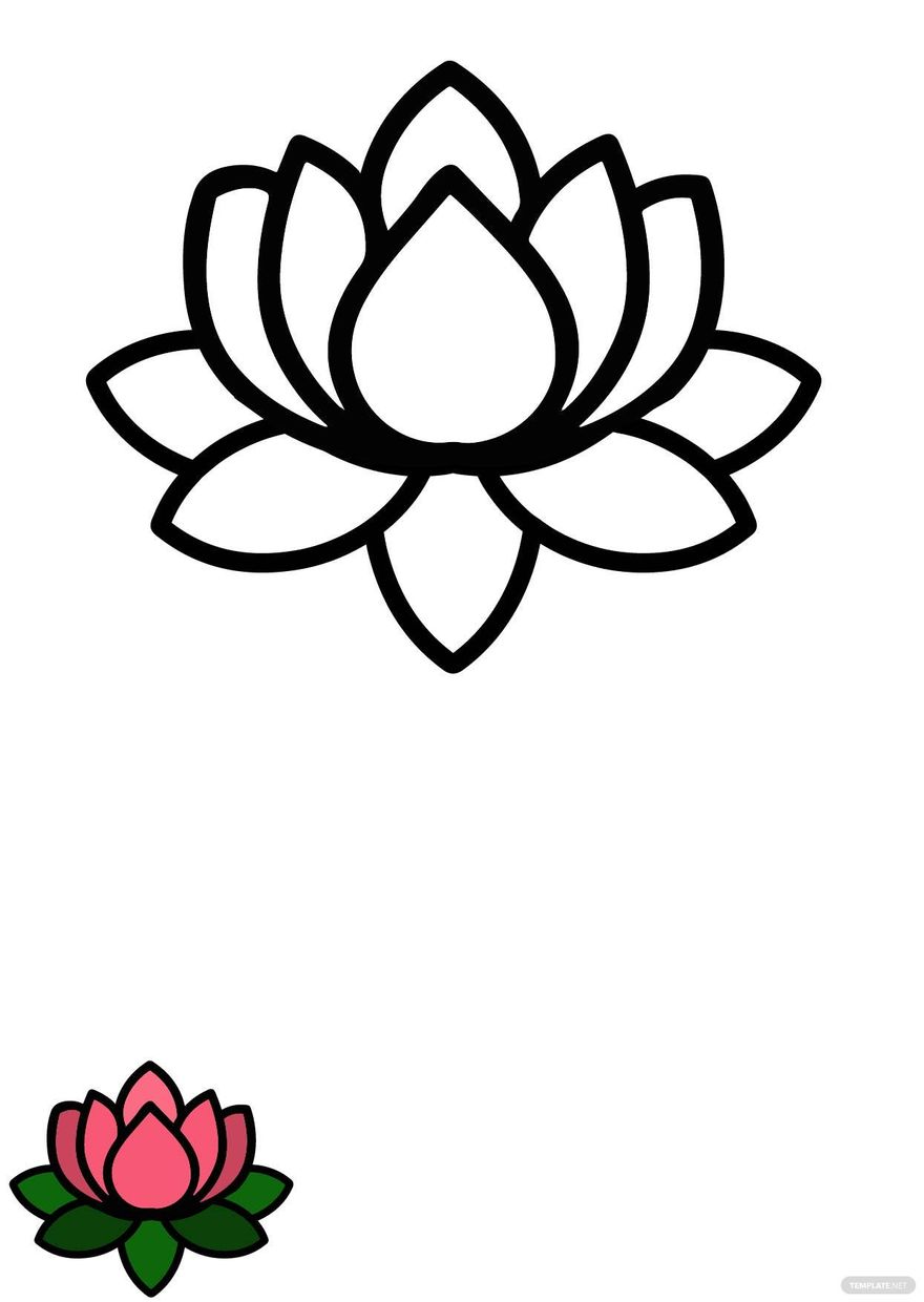 Printable Lotus Flower Template Hd Png Download Transparent Png Lotus