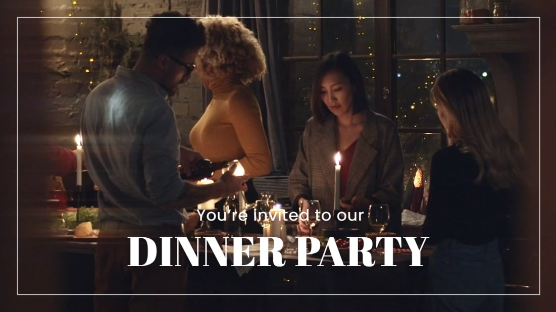 Dinner Party Invitation Video in Mp4