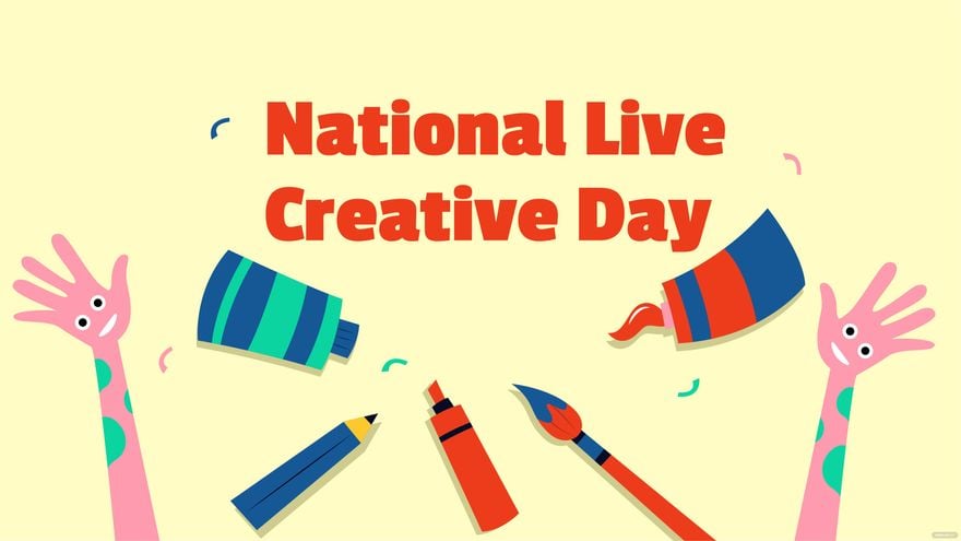 National Live Creative Day Cartoon Background