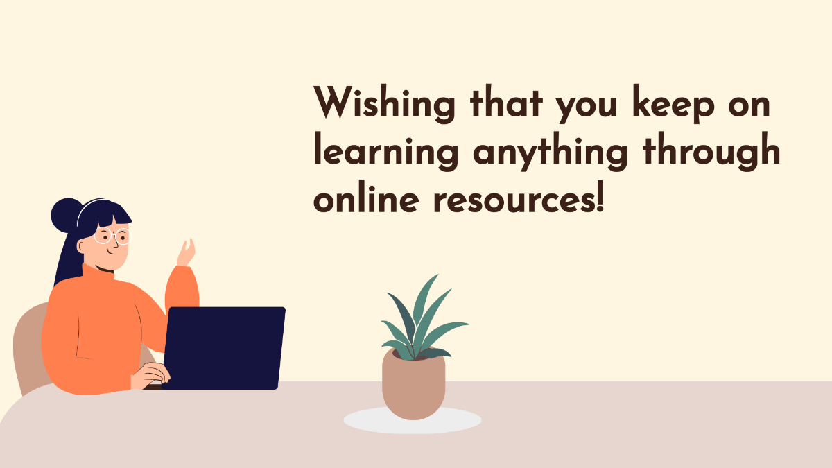 Free National Online Learning Day Wishes Background Template