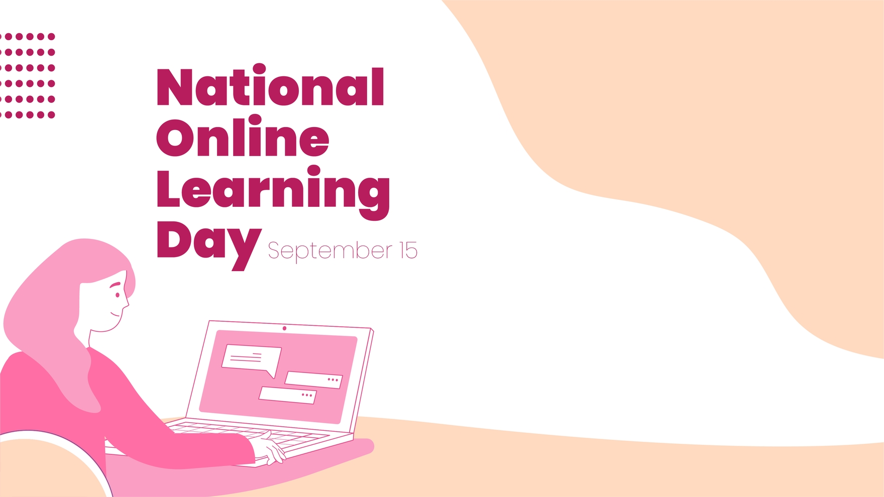 High Resolution National Online Learning Day Background