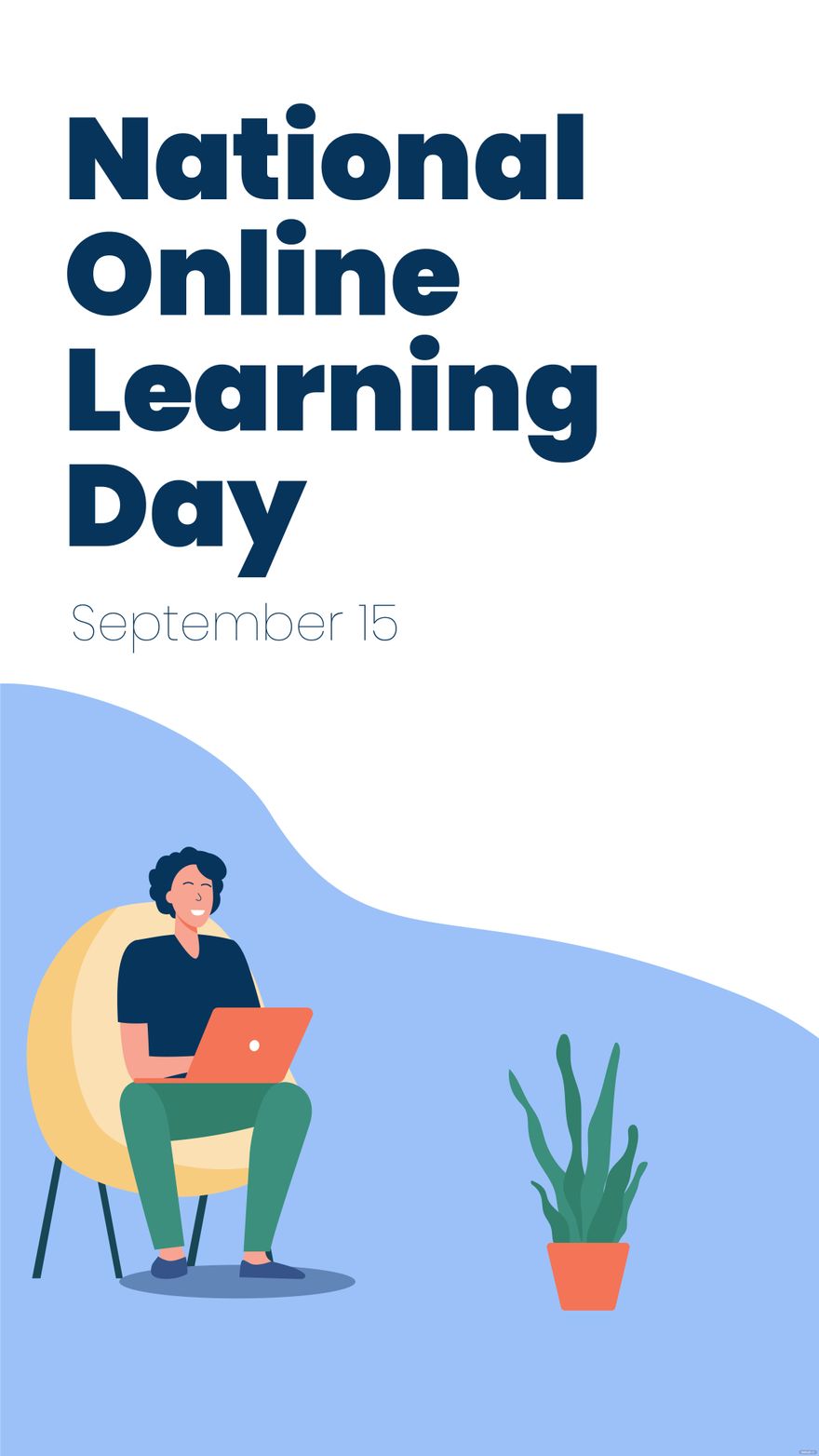 National Online Learning Day iPhone Background
