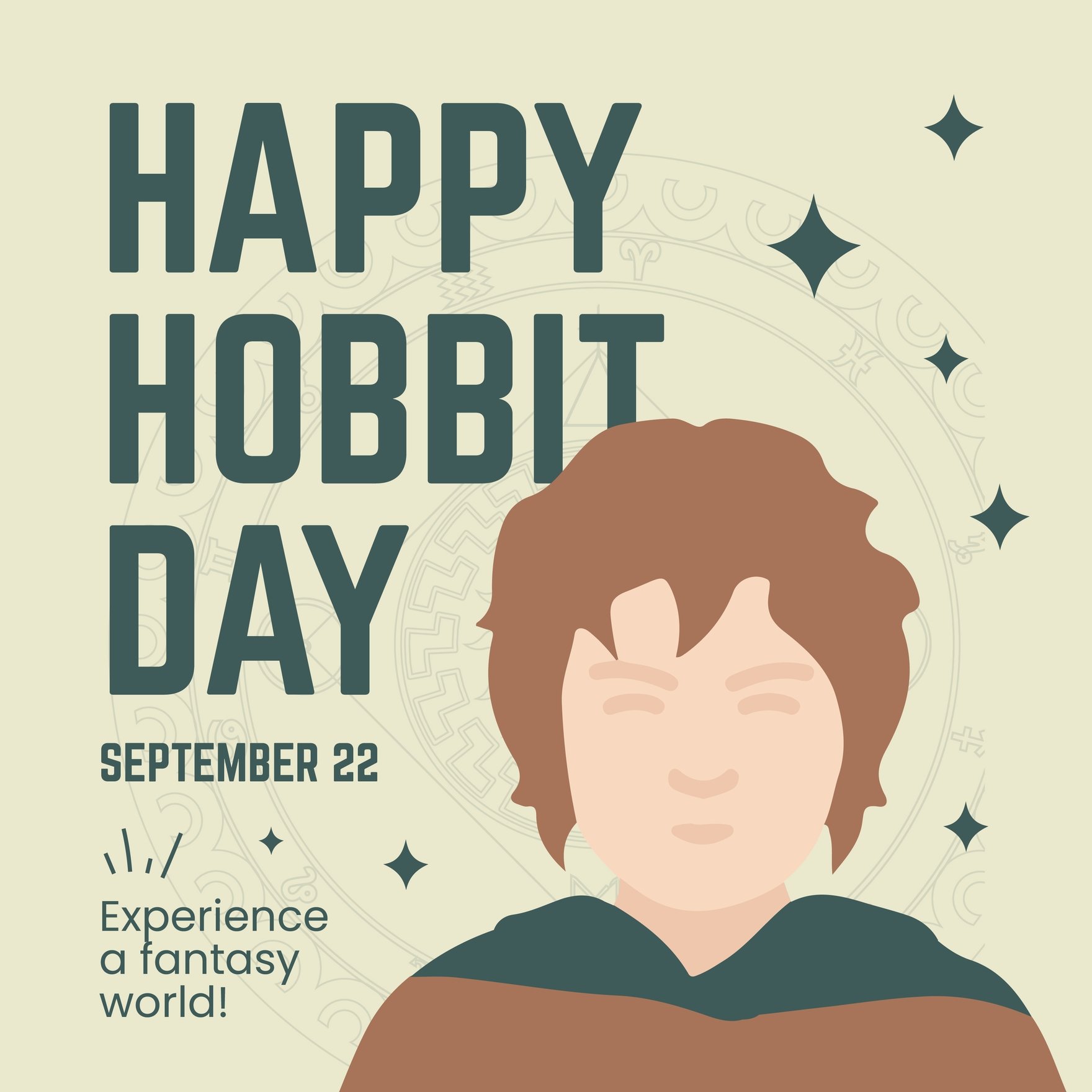Hobbit Day Instagram Post in Illustrator, PSD, EPS, SVG, JPG, PNG