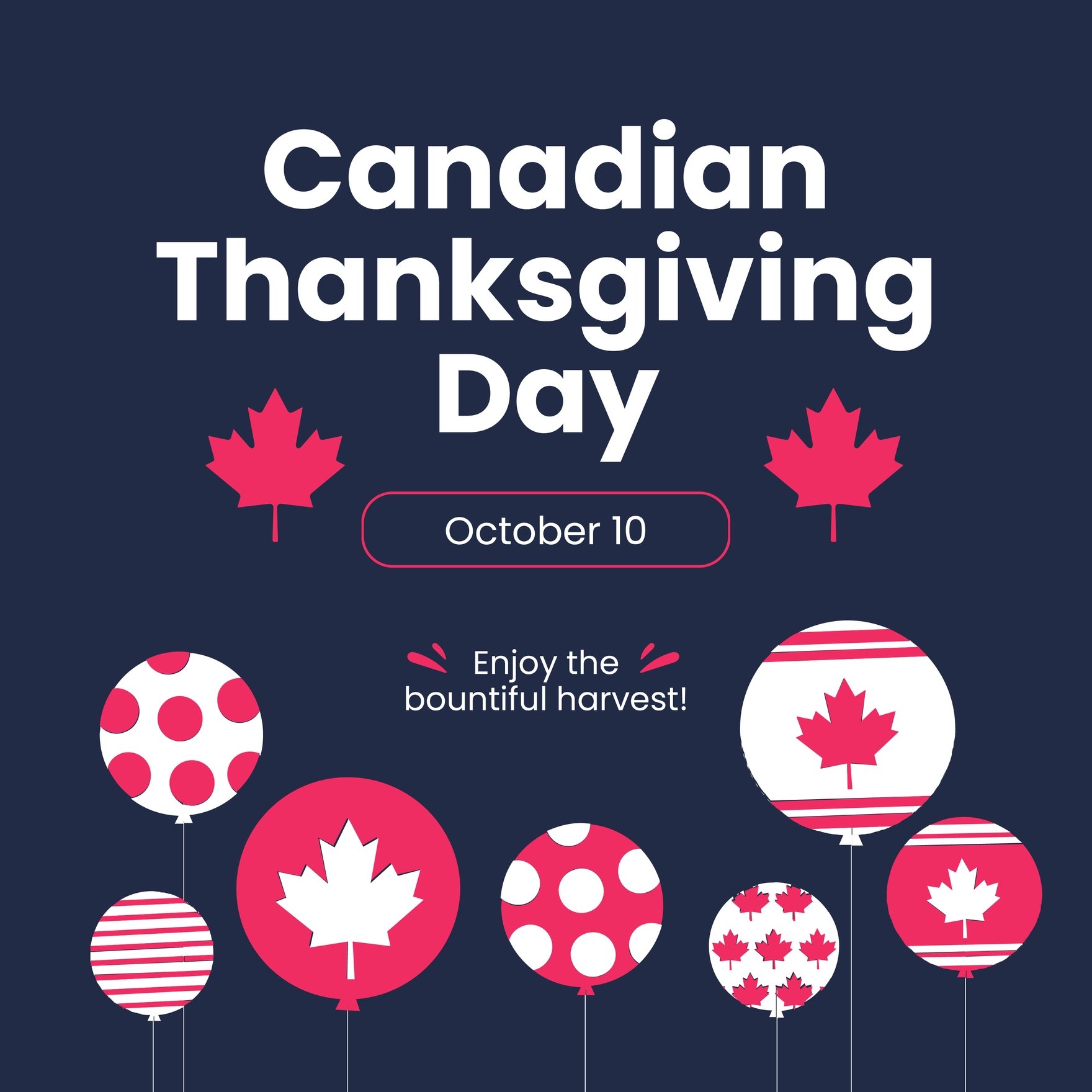 Free Canadian Thanksgiving Instagram Post in Illustrator, PSD, EPS, SVG, JPG, PNG