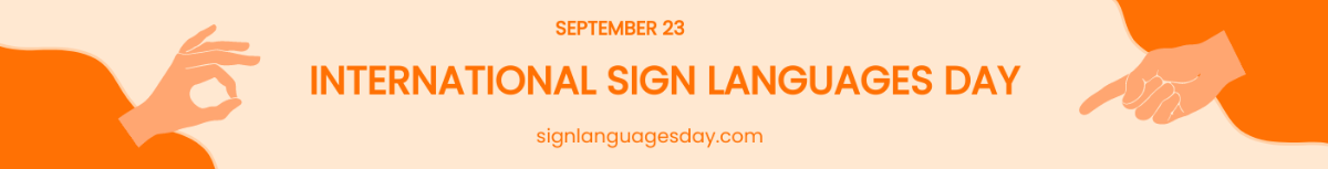 International Day of Sign Languages Website Banner Template