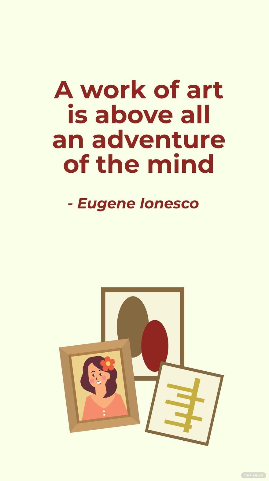 Free Eugene Ionesco - A work of art is above all an adventure of the mind in JPG