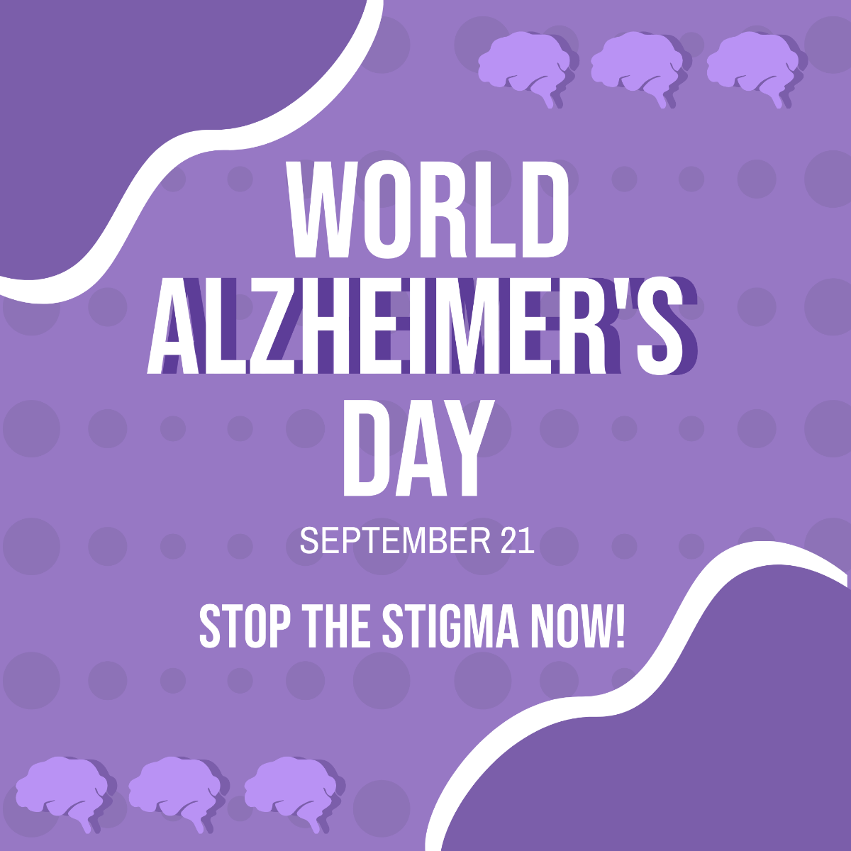 Free World Alzheimer’s Day FB Post Template