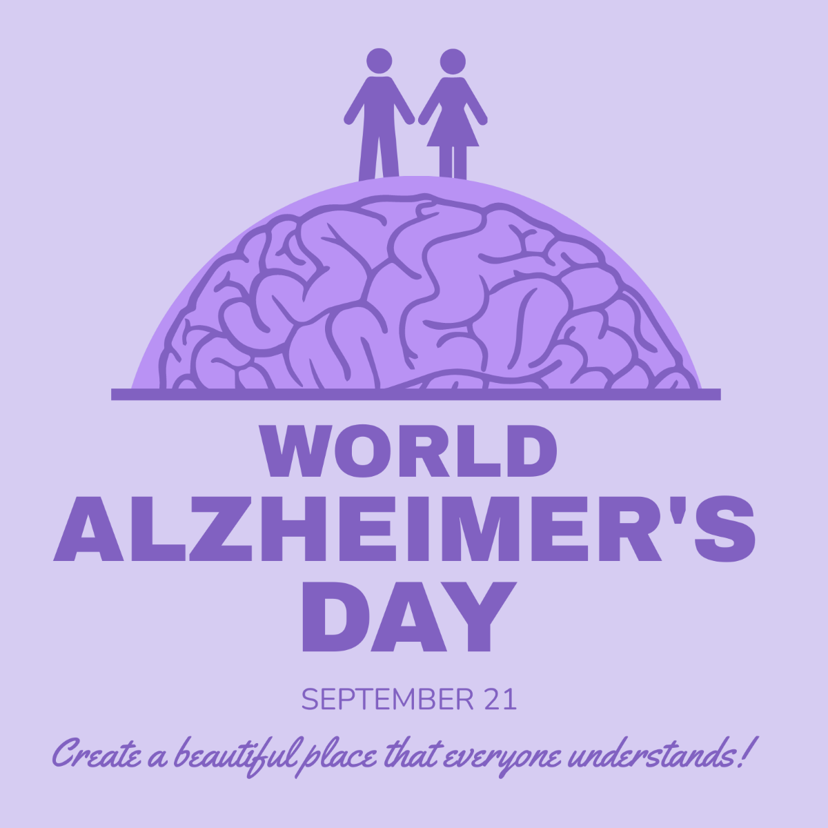 World Alzheimer’s Day Whatsapp Post Template