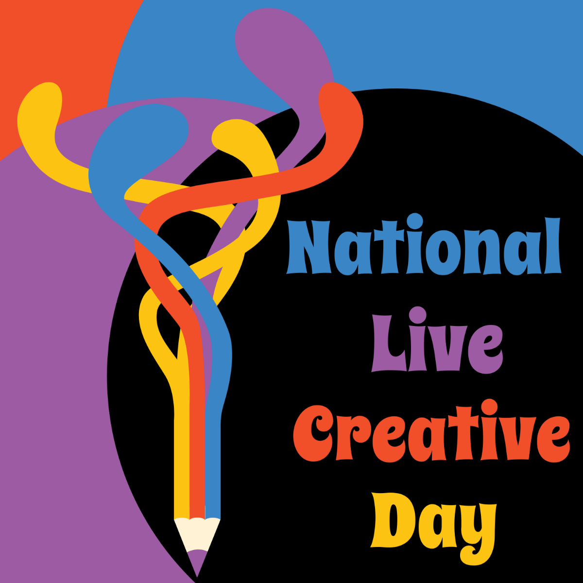 National Live Creative Day Illustration Template