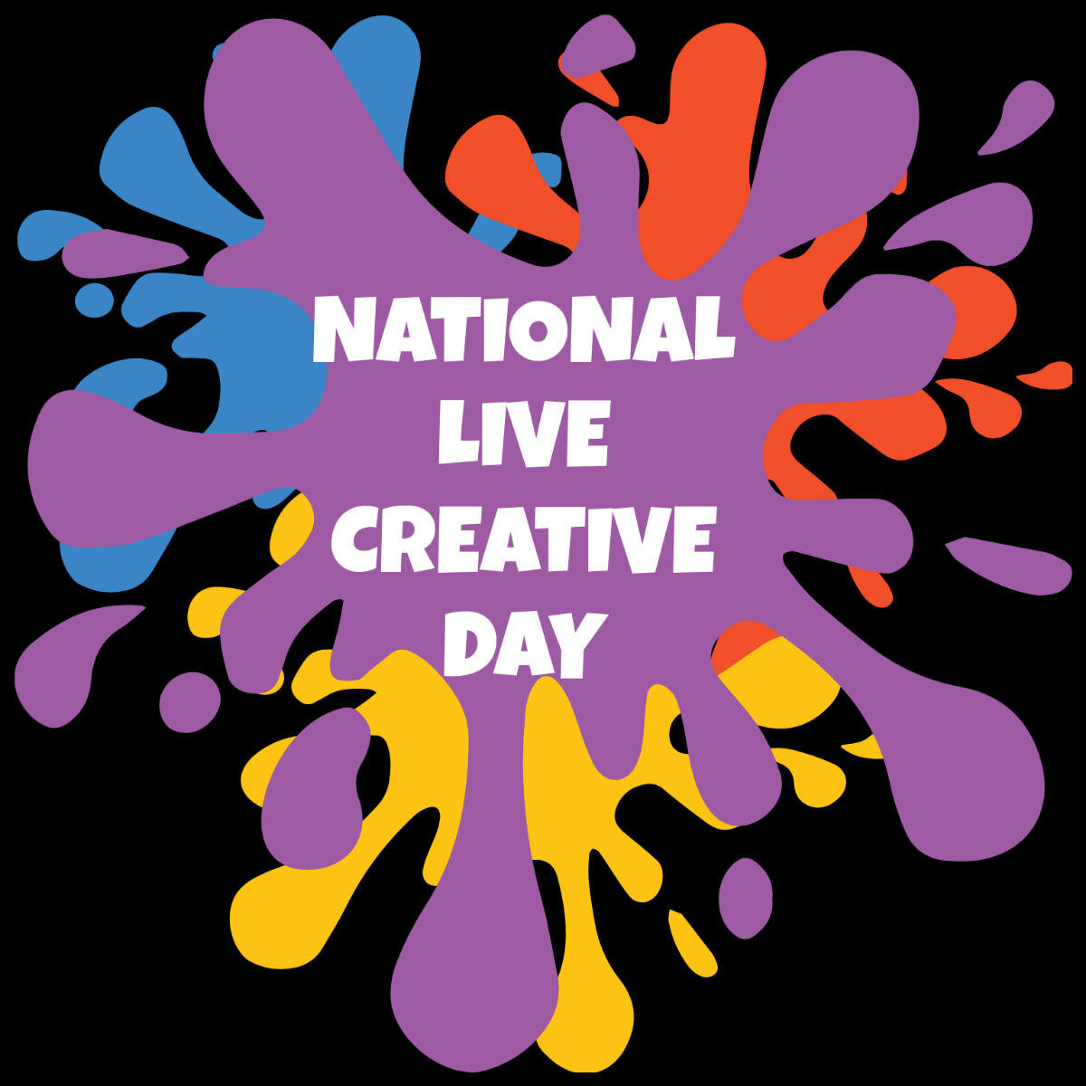 National Live Creative Day Celebration Vector Template