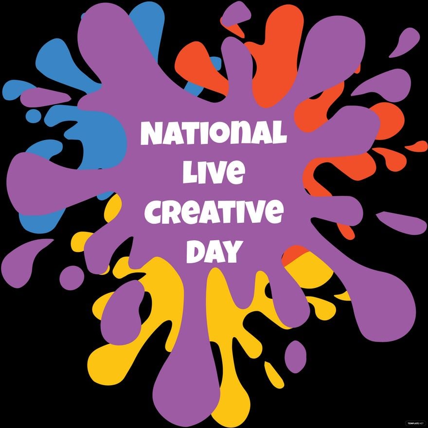 National Live Creative Day Celebration Vector