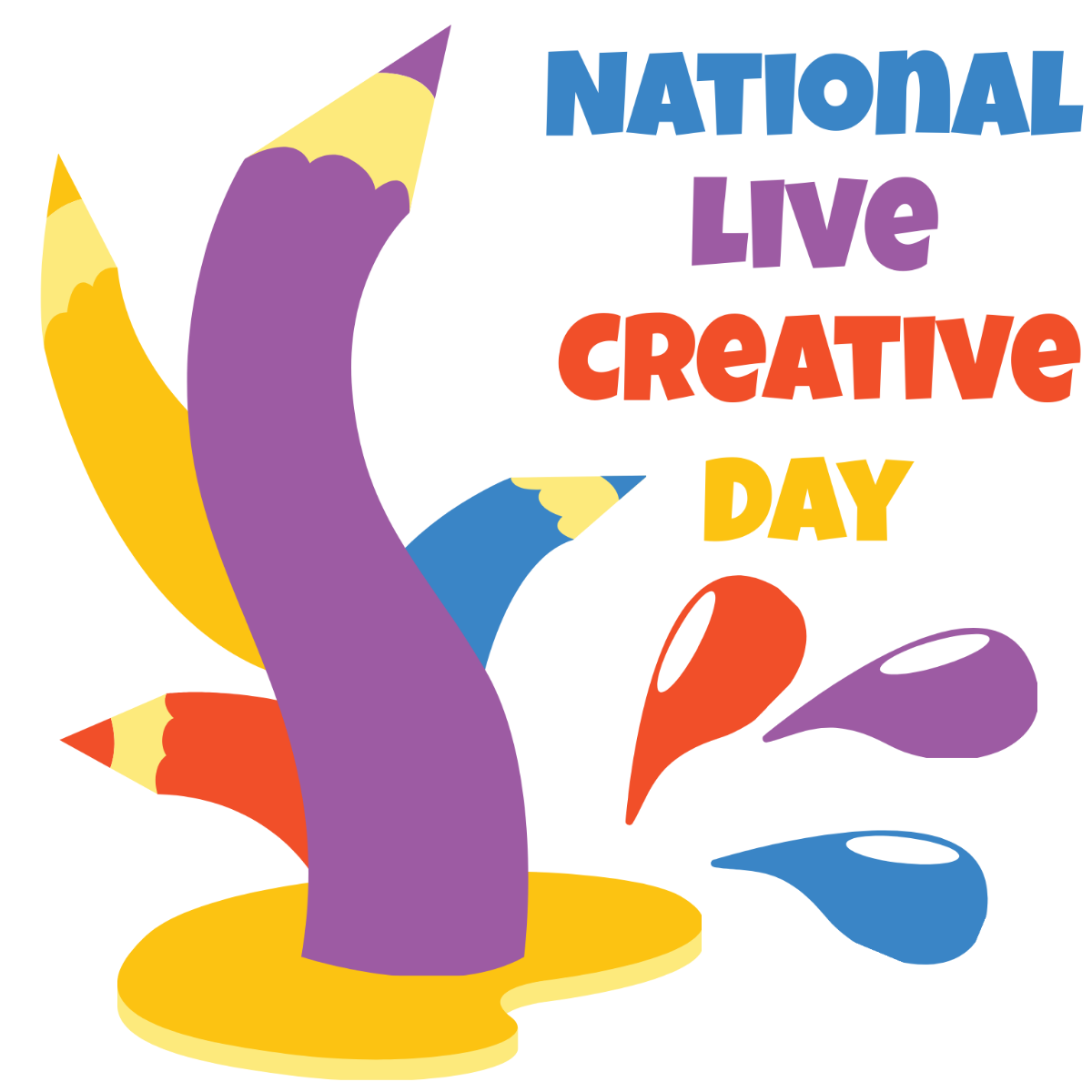 National Live Creative Day Clipart Vector