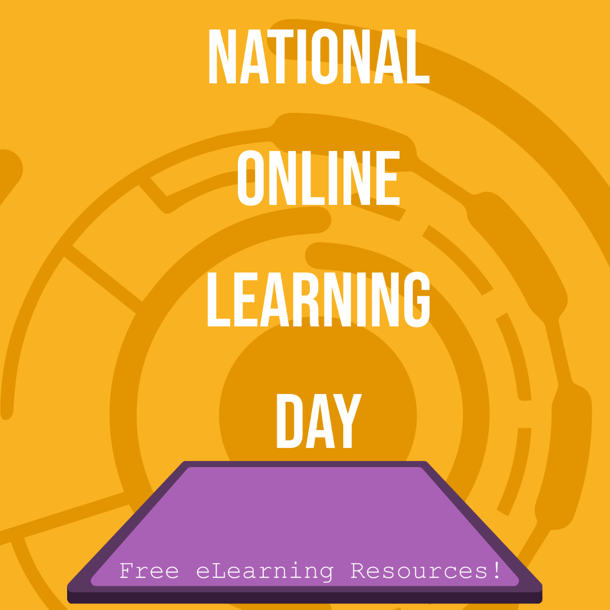 Free National Online Learning Day Flyer Vector Template