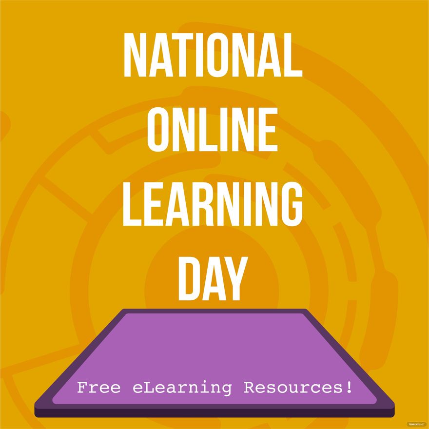 National Online Learning Day Vector EPS, Illustrator, JPG, PSD, PNG