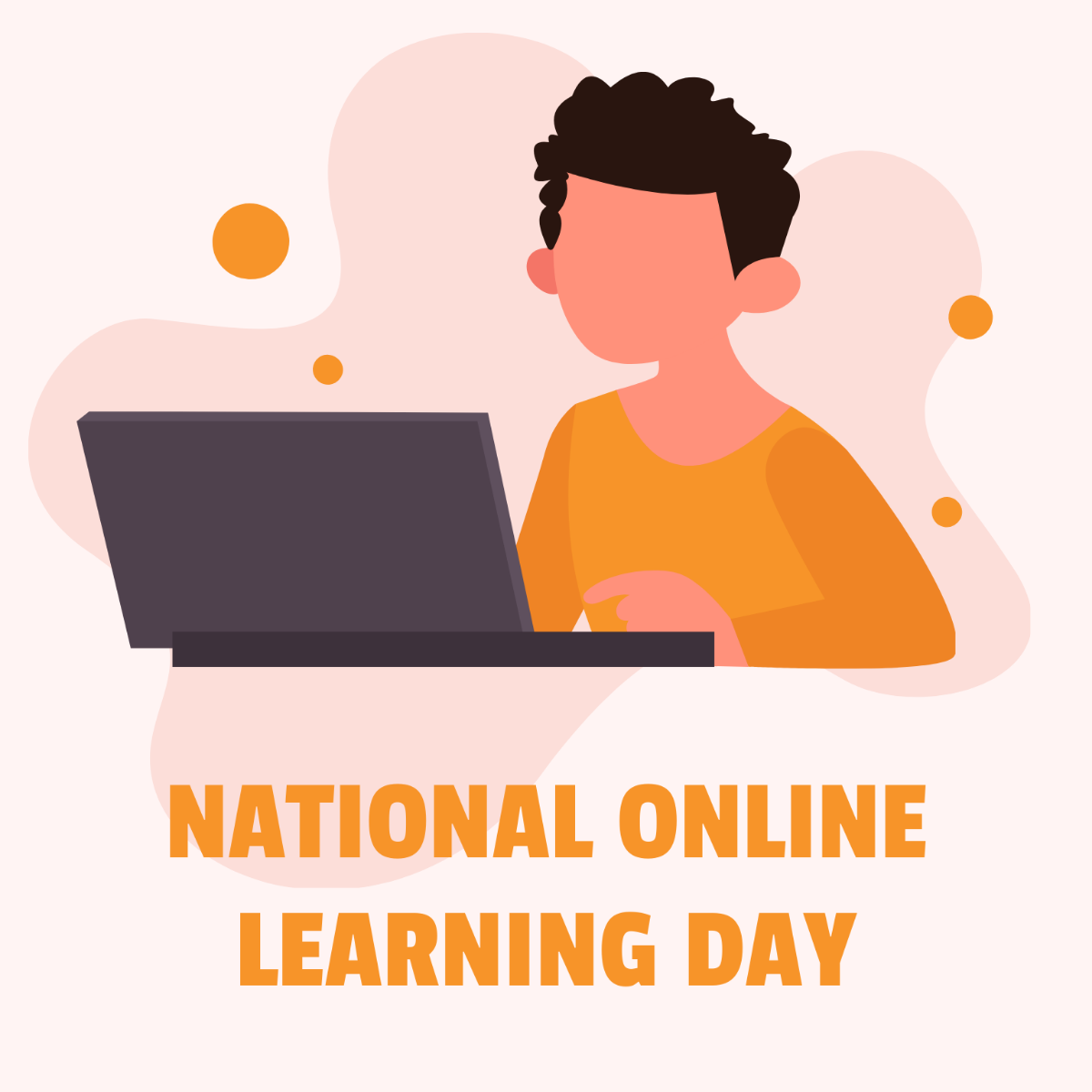 National Online Learning Day Clipart Vector