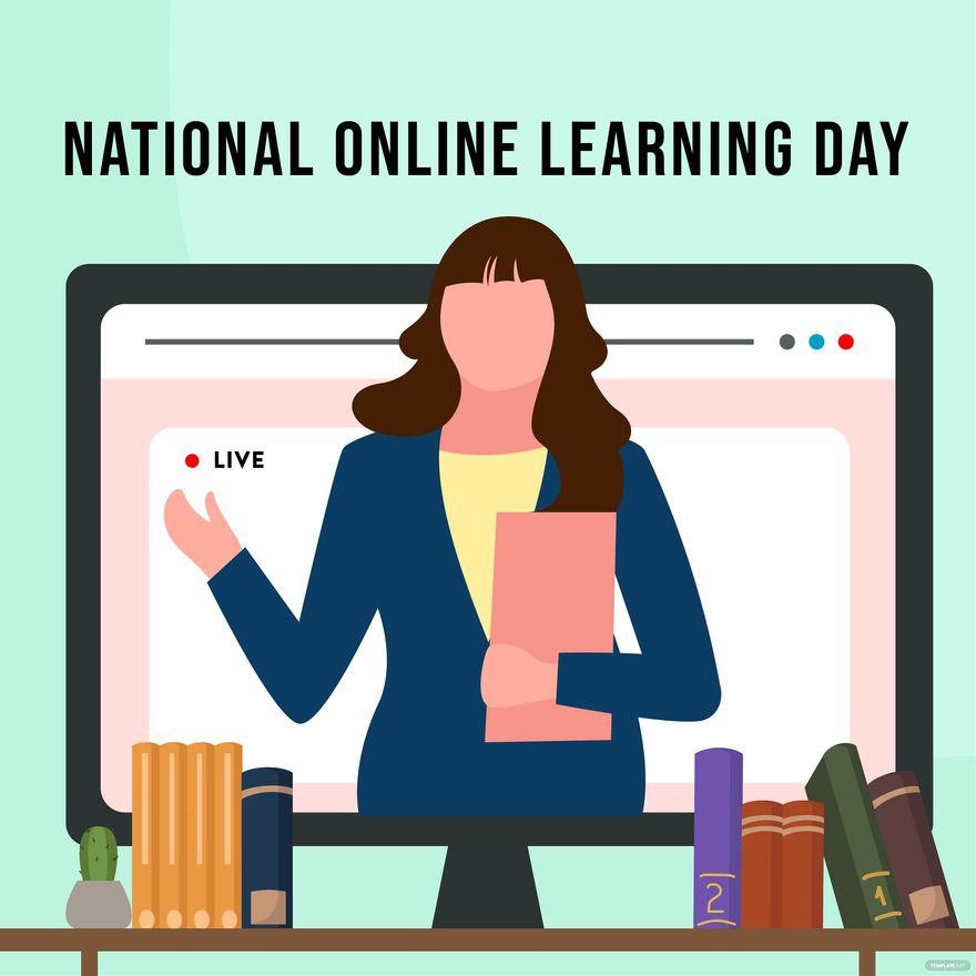 National Online Learning Day Design Background - EPS, Illustrator, JPG ...