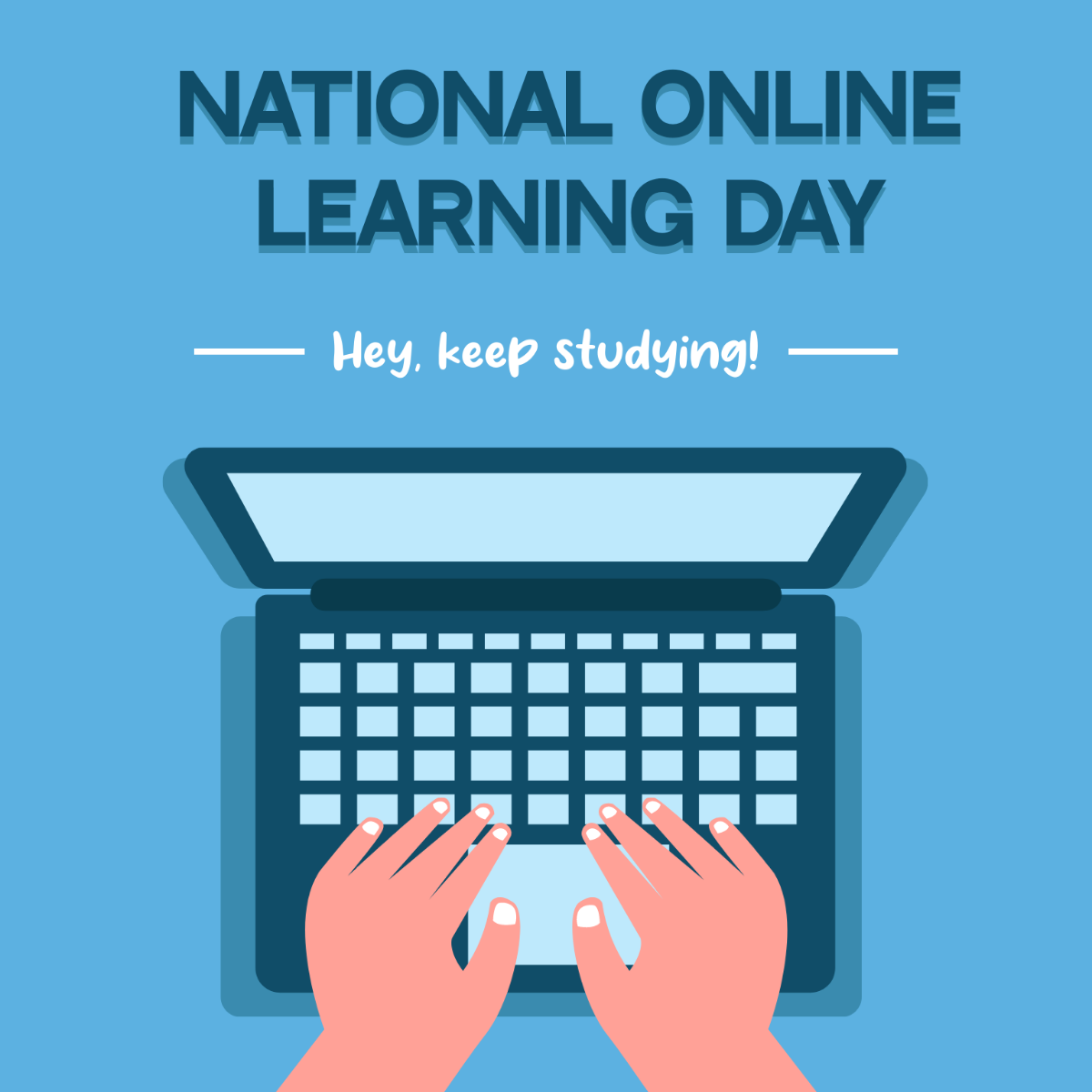 National Online Learning Day Poster Vector