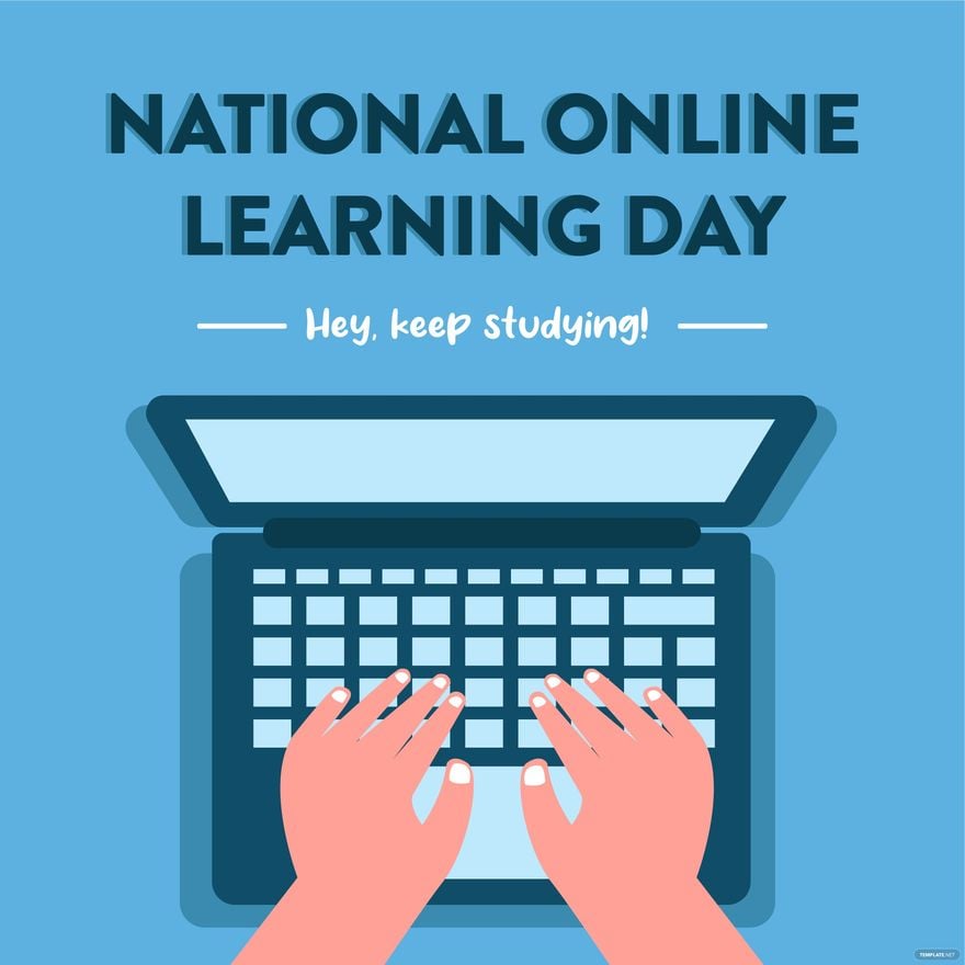 National Online Learning Day Poster Vector