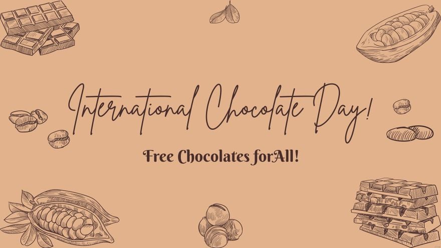 International Chocolate Day Wishes Background