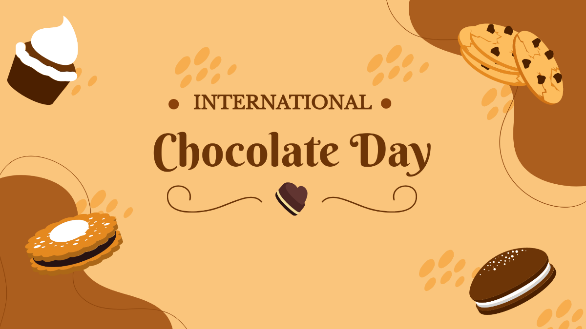 International Chocolate Day Banner Background Template
