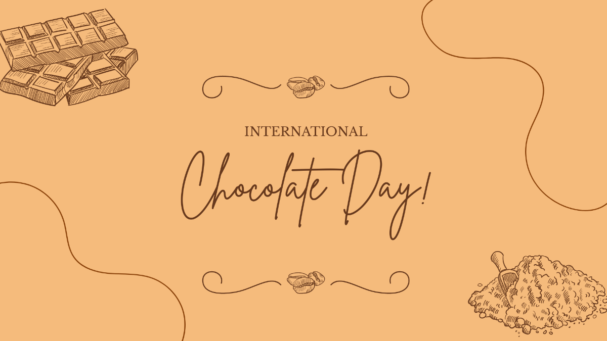 Free International Chocolate Day Drawing Background Template
