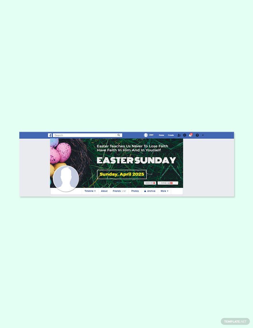Easter Sunday Facebook Cover Template