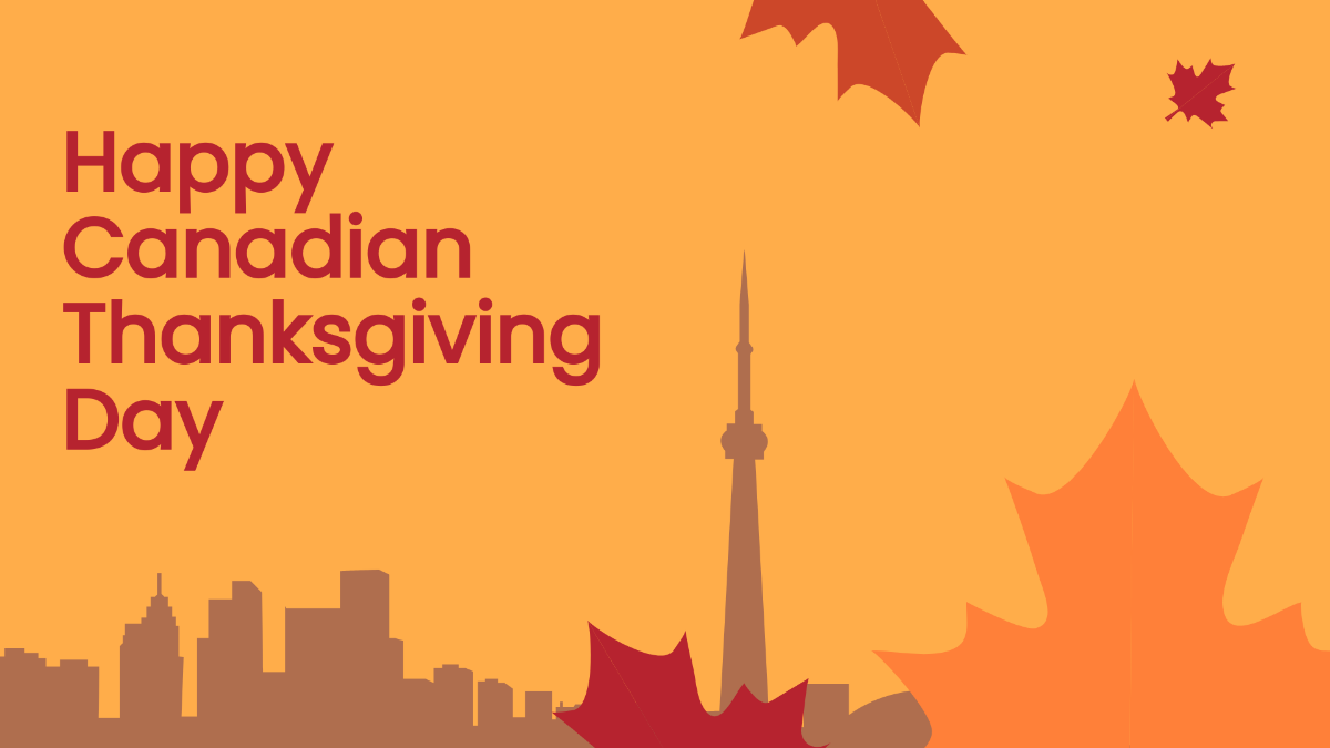 Canadian Thanksgiving Flyer Background Template